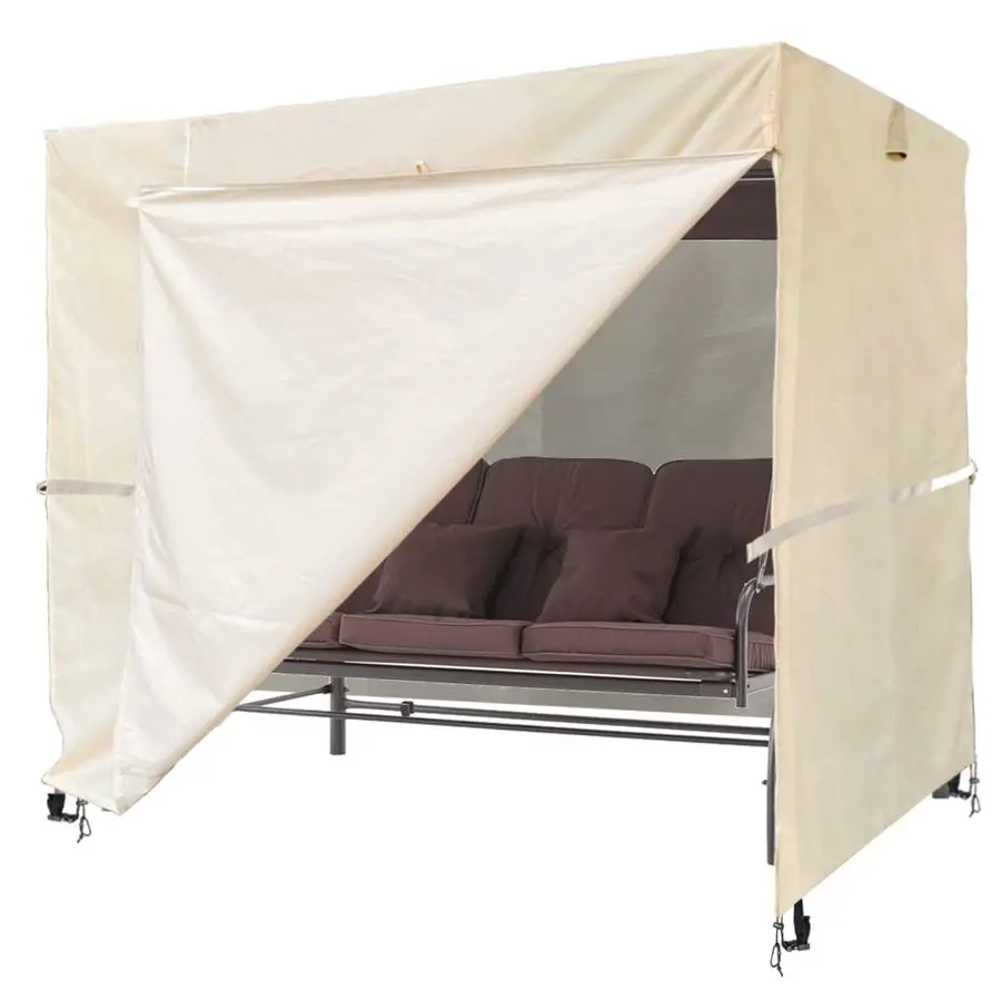 

Чехол для трехместного гамака-качелей, садового кресла-глидера, с защитой от УФ-излучения, 82x49x67 дюймов, бежевый