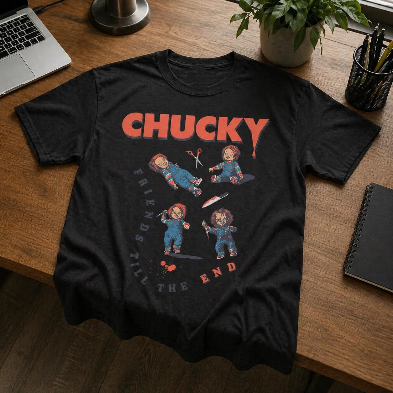 Chucky Friends Till The End Child's Play Horror Movie Graphic T-Shirt Cotton Men Women Streetwear Tee