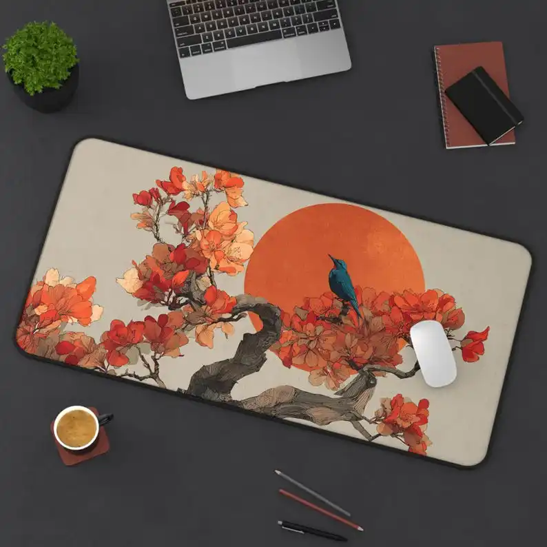 

Orange Full Moon Mousepad, Non-slip Waterproof Gaming Mouse Pad,office Gaming Table Decorative Mat,the Perfect Gift for Friends.