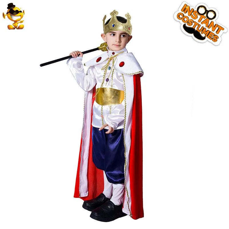 Boys European King Cosplay Costume Masquerade Performance Costume King Performance Costume Children Party Props