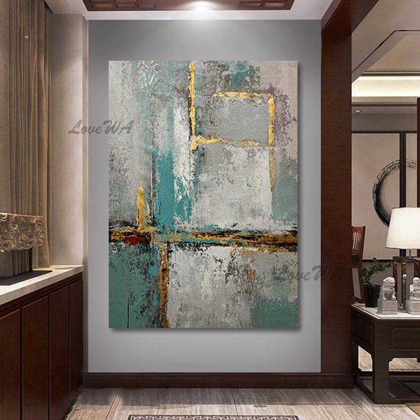 Acrylic Design Decoration Oil Painting Abstract Style Textured Picture Canvas Art Dropshipping High Quality Hand Drawing Artwork