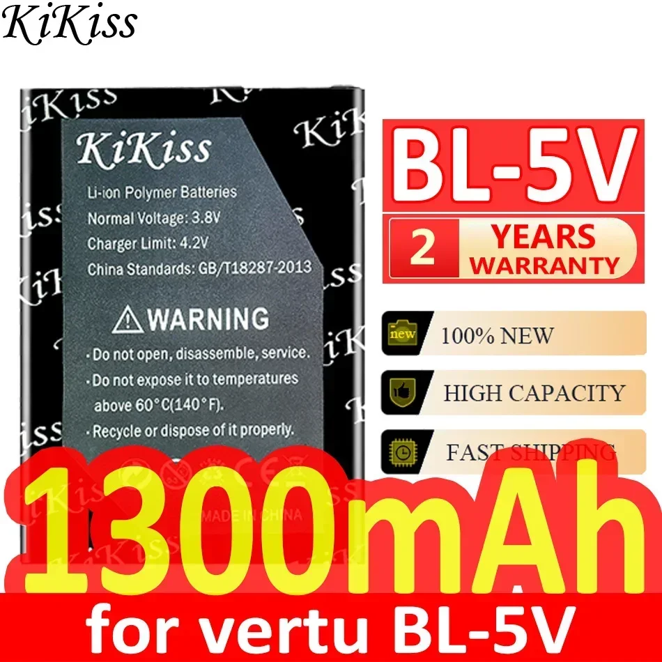 KiKiss Battery 1300mAh BL-5CV BL-4CV for vertu BL-5V