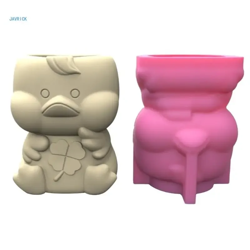 قوالب سيليكون بطة لوعاء الزهور ديي ، أصيص زهور البطة ، صب راتنج الإيبوكسي #1