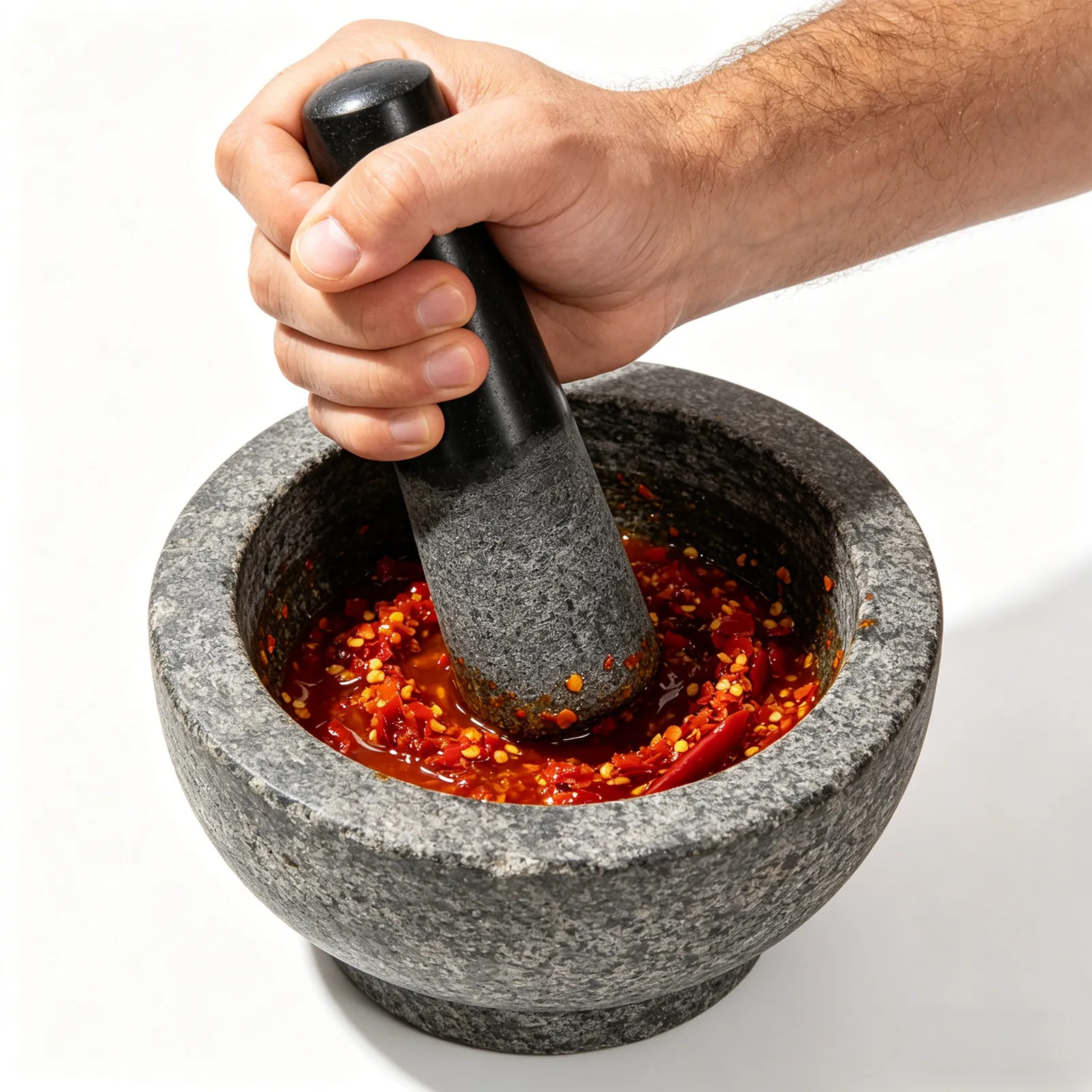 石臼と石乳鉢、ニンニク潰し器、スパイス粉砕棒、フルーツ粉砕棒 - Mortar Pestle Granite のレビューと価格