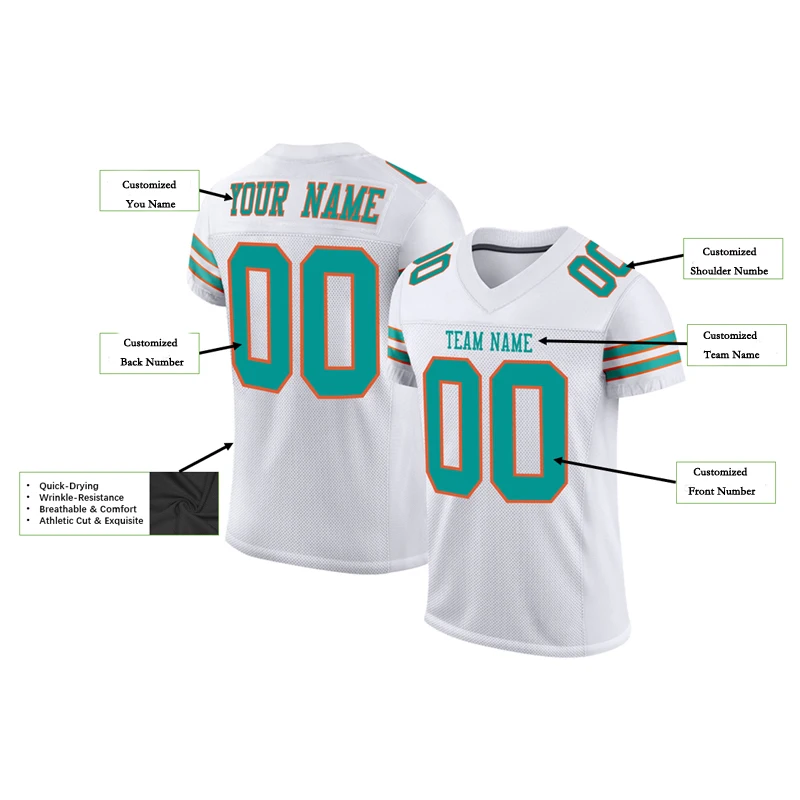 White Series custom Football for Men Jersey personalizzato Sew Team Football maniche corte magliette atletiche Unisex Top