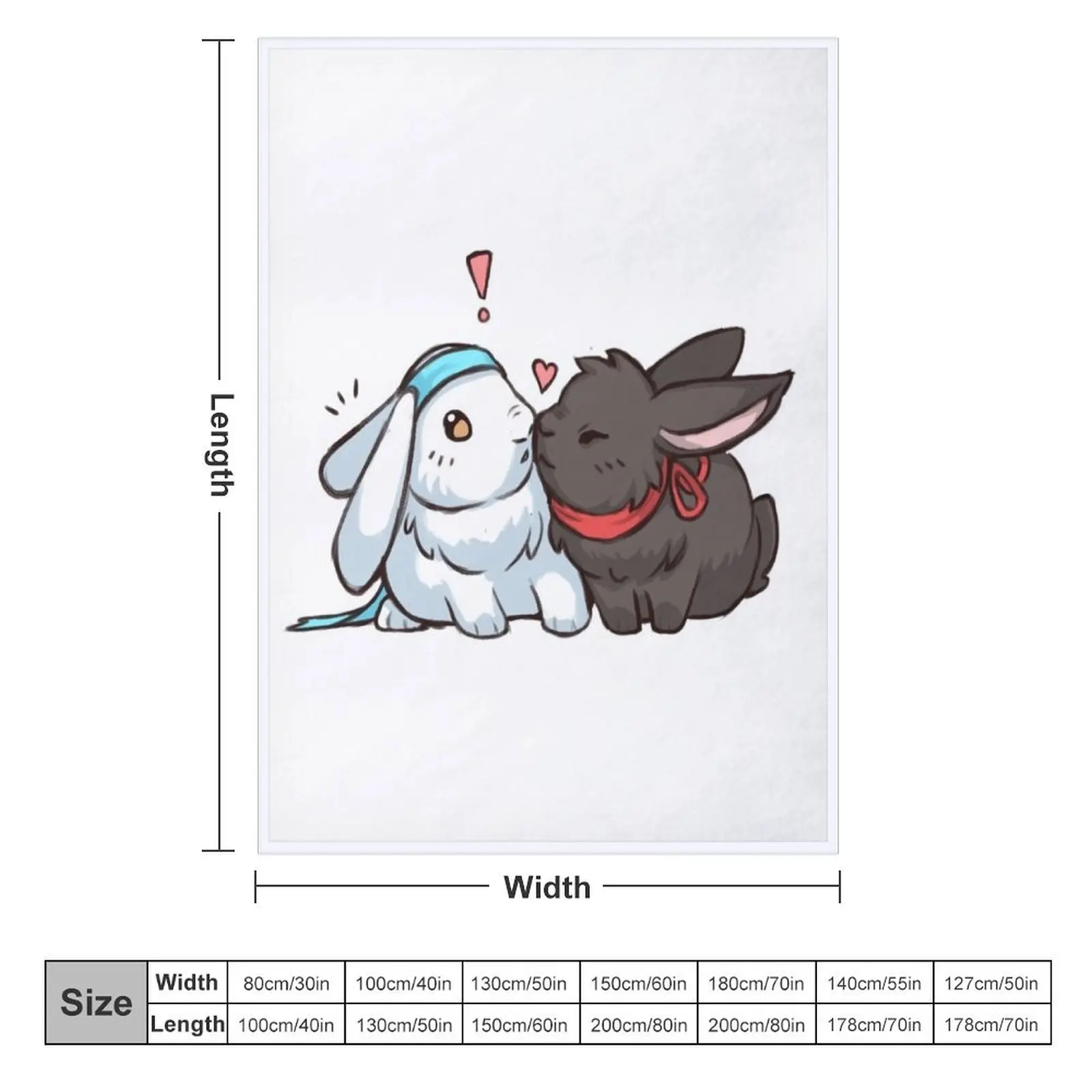 Wangxian bunnies Throw Blanket Loose manga Blankets