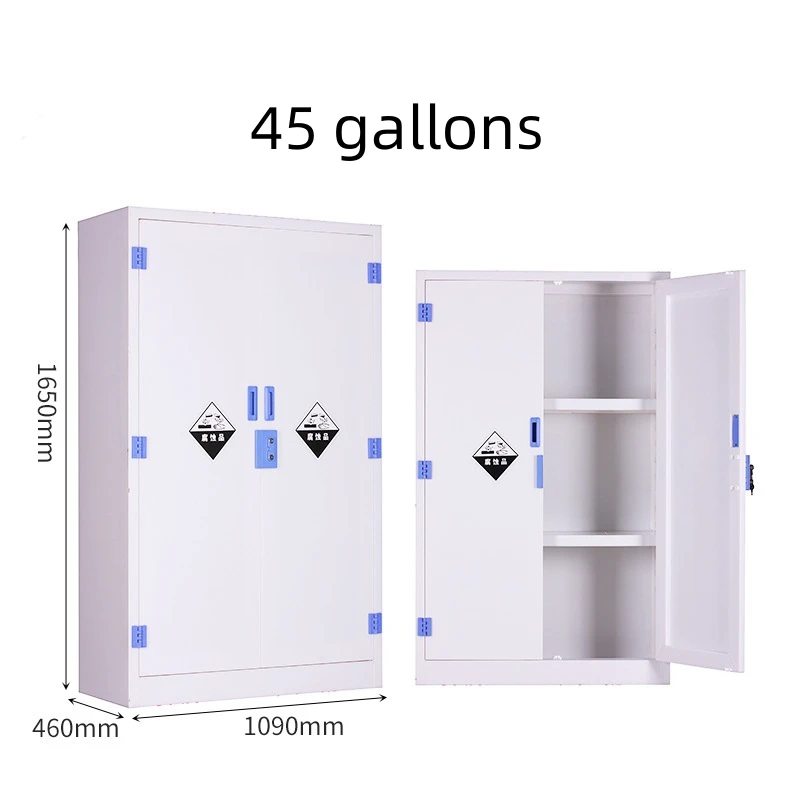 45 Gallon High Quality Corrosion-Resistant PP Plastic Storage Cabinet with Leak-Proof Tray