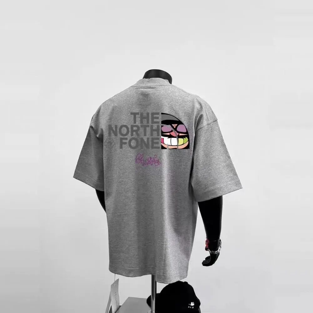 

Cotton T-shirt Men and Women Chic Fashion Brand Day Loose Ins Simple Classic Print Trend Oversized Casual Short Sleeves