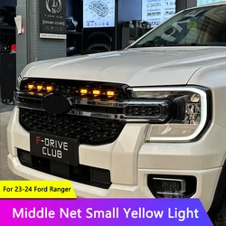 QHCP Car Front Grille Light LED Center Grid Daytime Running Lights Front Grille Lighting Fit For Ford Ranger 2023-2024 Accessory