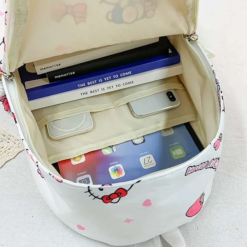 حقيبة ظهر جديدة للأطفال من HelloKittys مقاومة للماء بسعة كبيرة حقيبة ظهر خفيفة لطيفة للسفر حقيبة مدرسية للطالبات حقائب هدايا للفتيات للمرأة