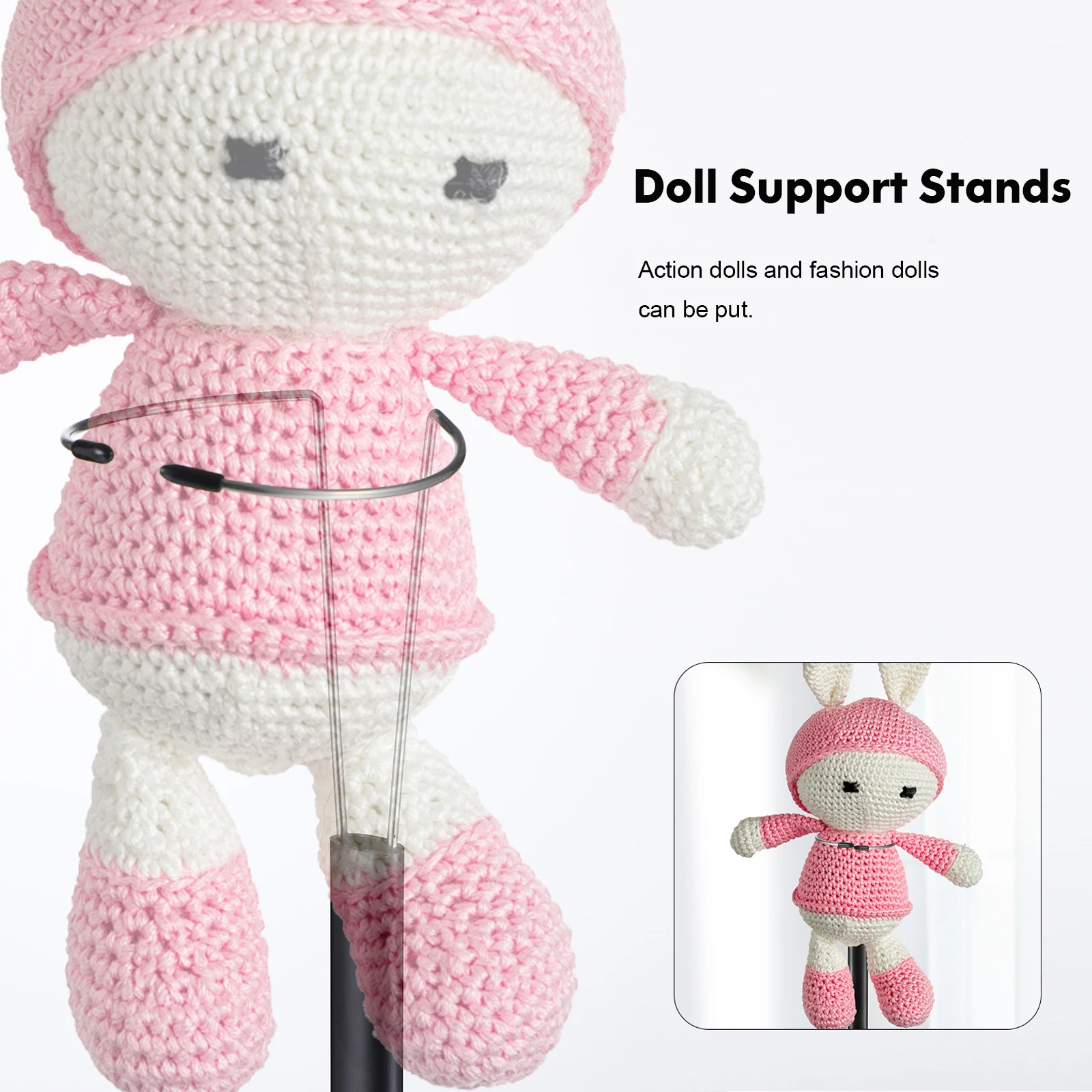 

3pcs Vertical St Support Holders 15cm 20cm 25cm Black Aluminum Alloy Display Rack Figures Sturdy St