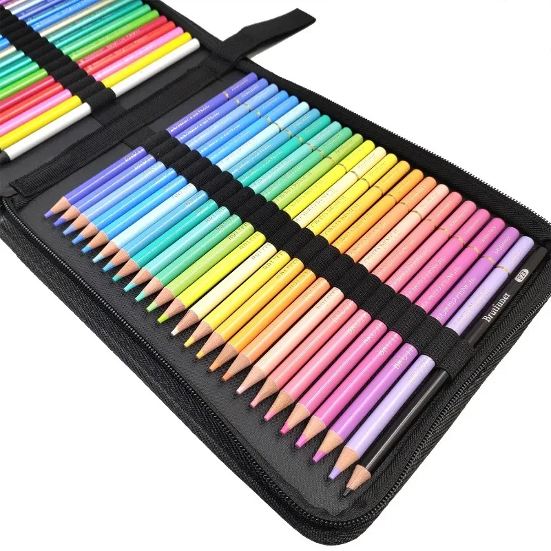 50 Colors Color Pencil Set Metal Macaron Color Student Art Painting Coloring Portable Going Out Sketching Wooden Pencil