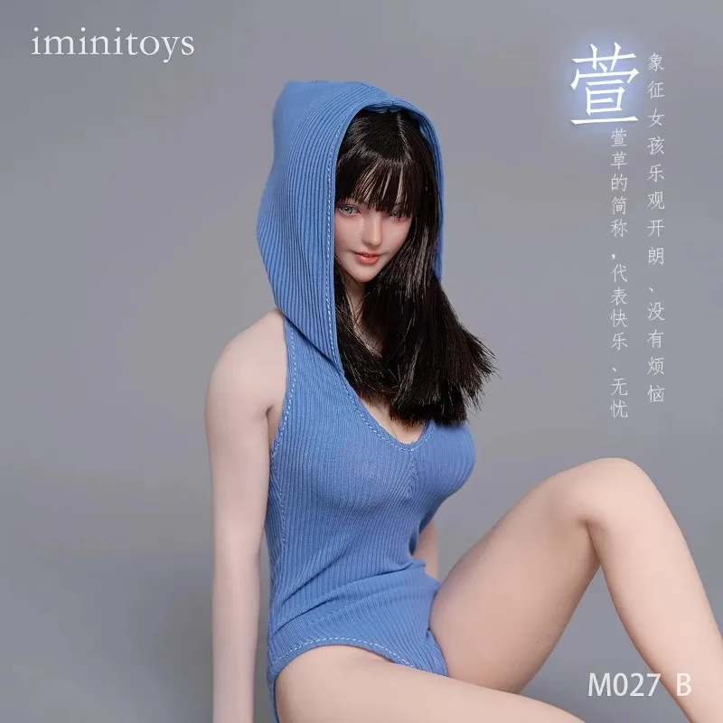 Vorverkauf Iminitoys 1/6 Skala M027 Weibliche Soldat Xuan Kopf Sculpt Modell Bewegliche Augen für 12'' Action Figur Körper Zubehör