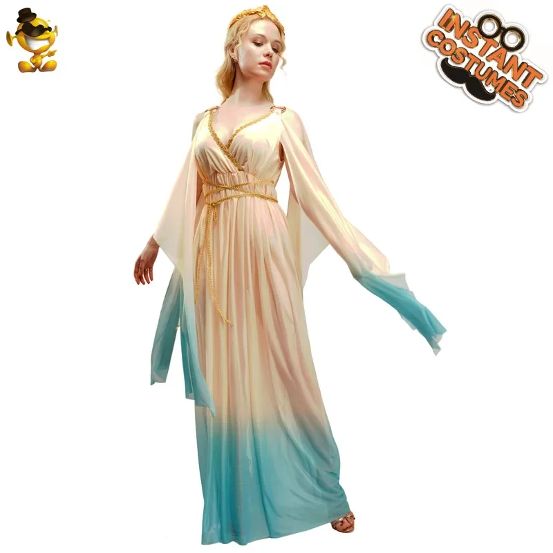 Oude Romeinse Vrouwen Griekse Mythologie Goedheid Cosplay Kostuum Halloween Verkleedkleding Feest Toneelkleding Rollenspel Jurk 2024