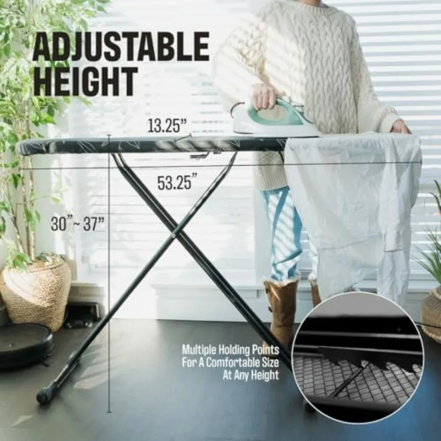 Full Size Ironing Board for Home Use Sturdy and Reliable Ironing Table with Adjustable Height and NonSlip Surface Ideal for Dai