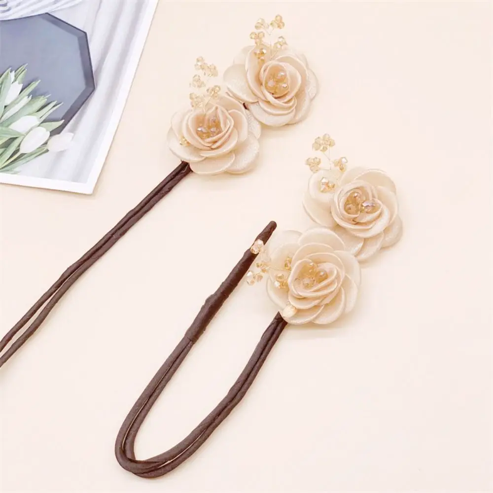 Alloy Flower Hair Clip Fashion Non-slip Hair Styling Tool Hair Bun Roller Flexible Twist Hairstyle Bun Women Girls