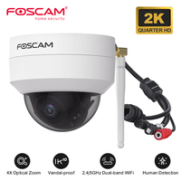 FOSCAM 4MP Outdoor Security WiFi Camera 4X Optical Zoom PT Surveillance Dome Camera Supports 2.4G/5G WiFi Connection