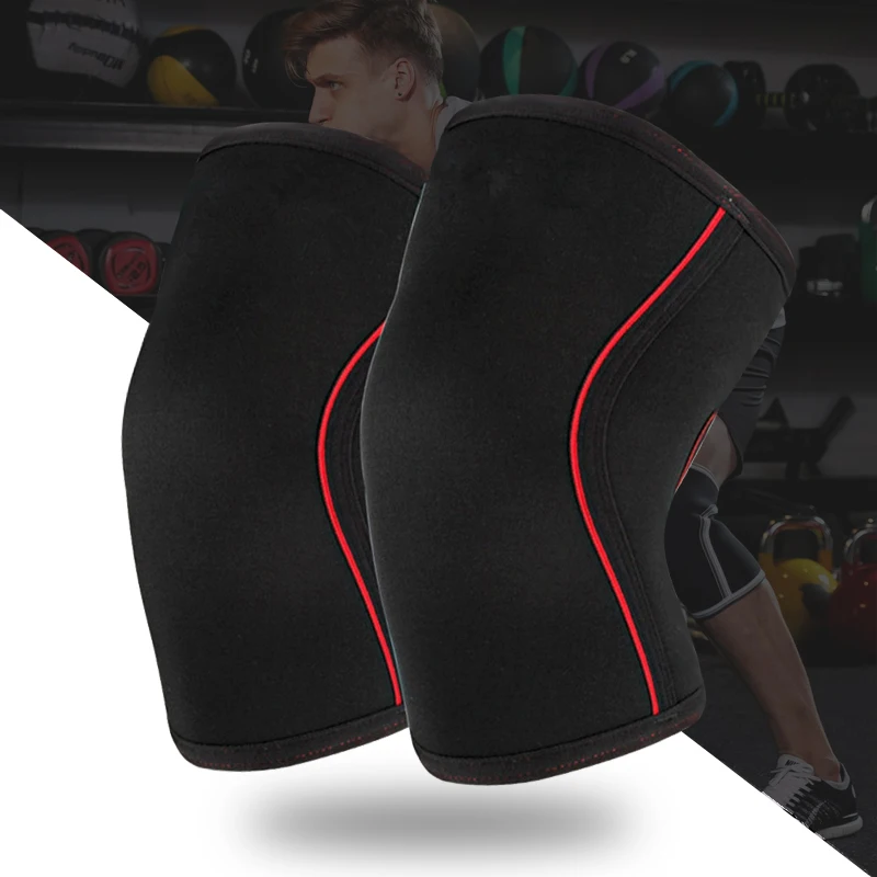 Crossfit Knee Pads Compression 7mm Neoprene Sports Knee Brace Squat Weightlifting Pressured Knee Sleeve Women Men Teens Custom