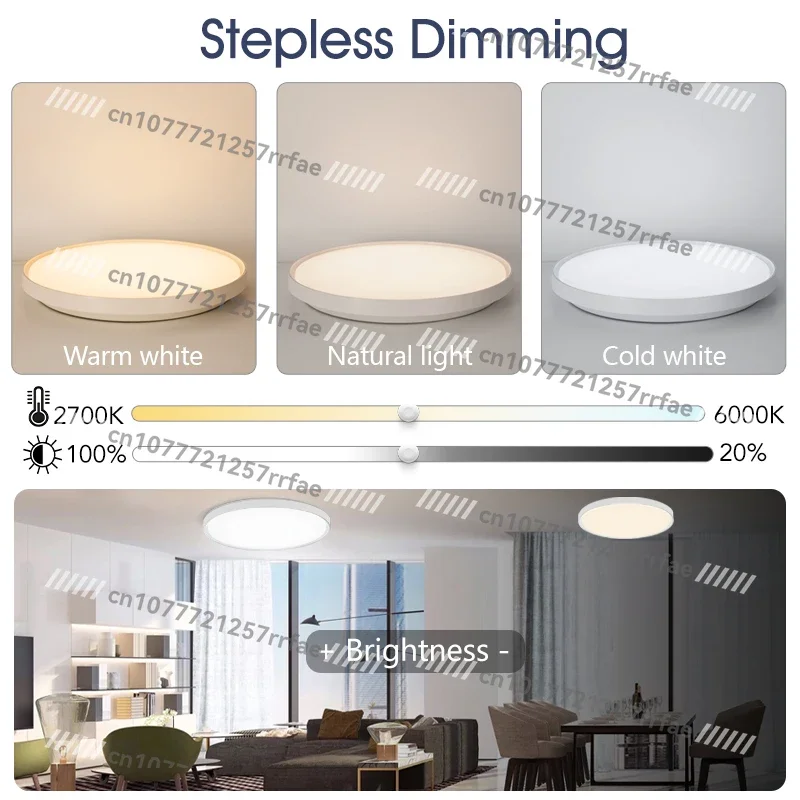 AC220V Bluetooth Control Intelligent Ceiling Light 45w Ultra-thin Light Emitting Diode Color Changing Remote Control Home Office