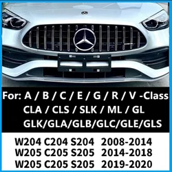 Distintivo della griglia distintivo anteriore dello specchio 3D per Mercedes W205 embalm W212 W213 W204 ML W166 CLA C117 W176 W177 C W204 GLK X204 GLA GLC GLE