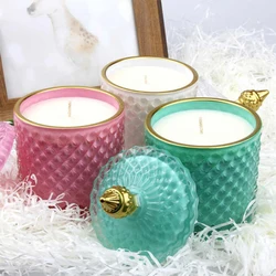 10OZ Big Candle Room Incense Decoration Christmas Candle Aromatherapy Candle Luxury Glass Jar Soybean Candle