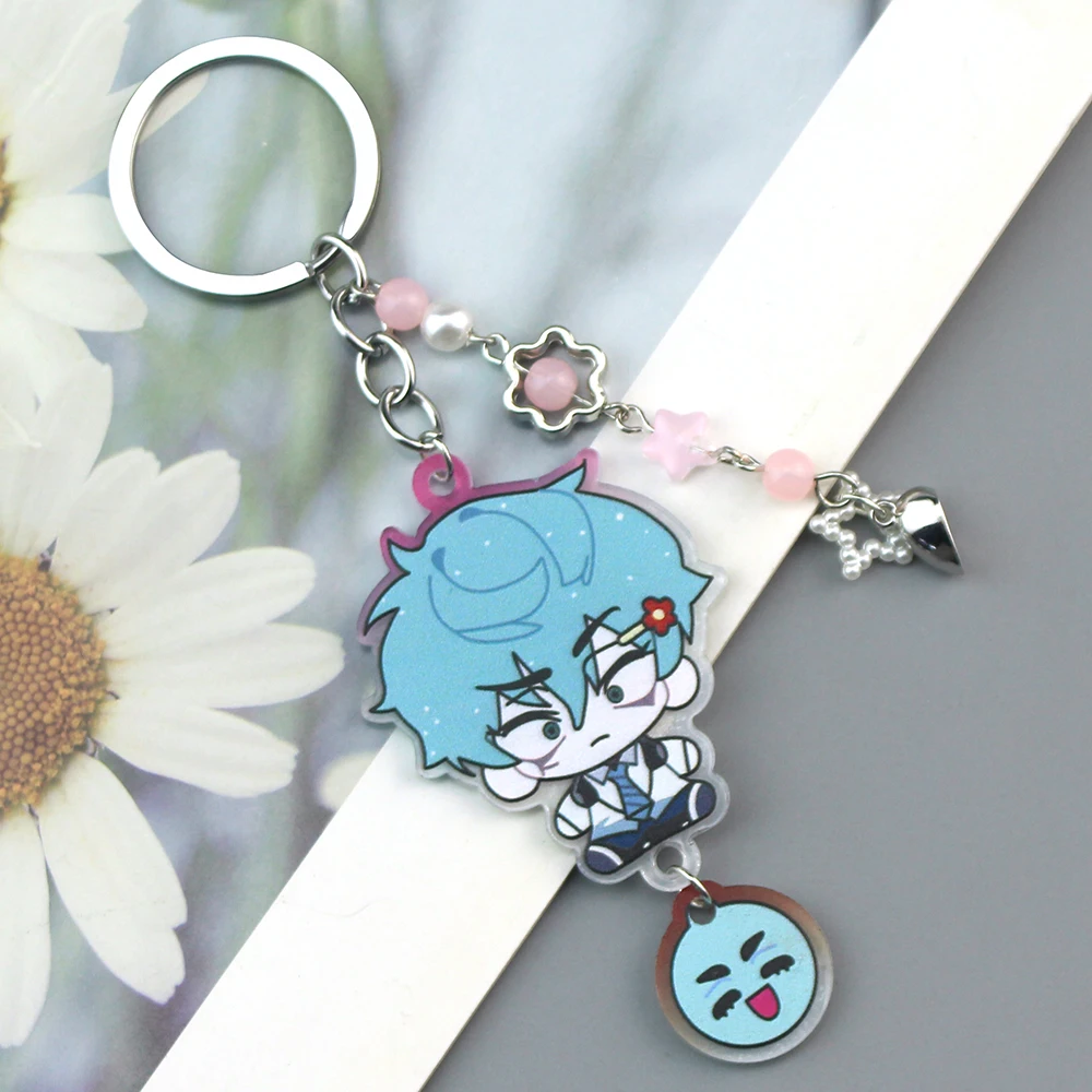 2 قطعة المرحلة الغريبة إيفان وحتى سلسلة مفاتيح من الكرتون سلسلة أكريليك للمرأة الرجال موضة أنيمي الشكل الاكريليك كيرينغ قلادة هدية #2