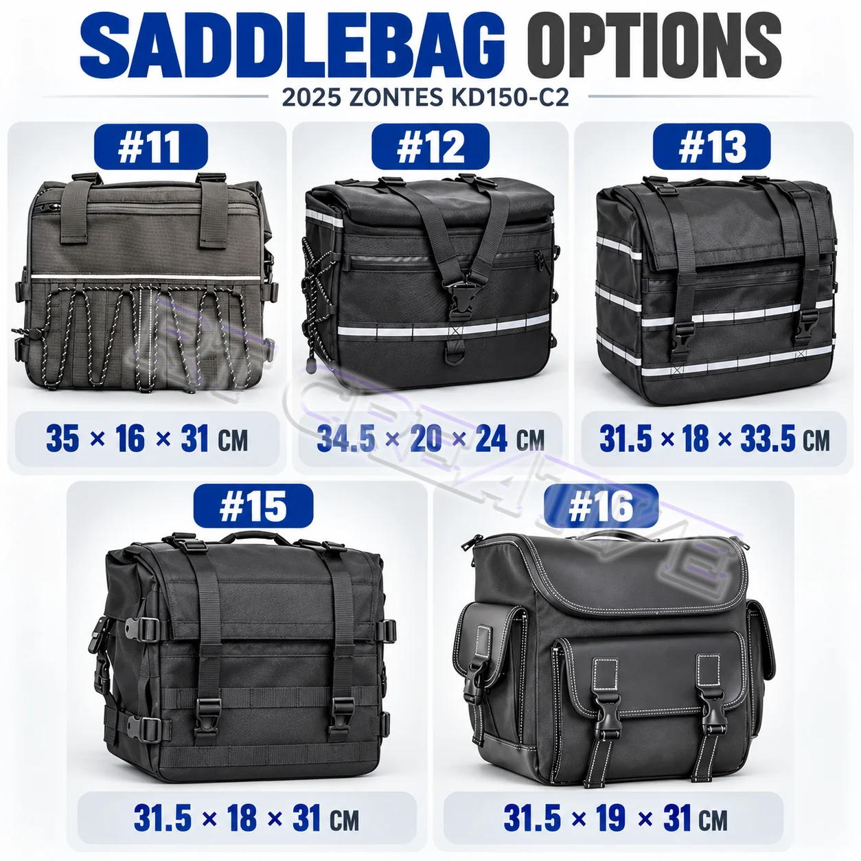 Side luggage/saddlebag support rack for ZONTES 125C2 (ZT125C-2)