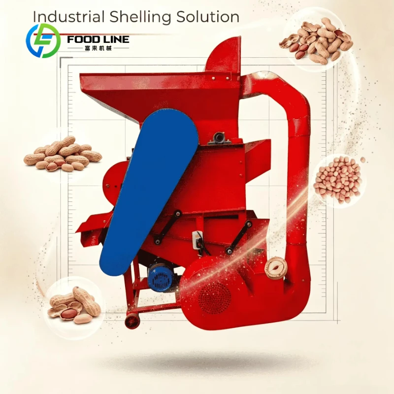 Customized Electric Automatic Peanut Shelling & Husk Removal Machine High Capacity 500-600kg/h Mobile Peanut Shell Remover