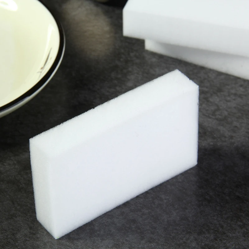 100 Pcs/Lot Melamine Sponge Magic Sponge Eraser Melamine Cleaner for Kitchen Office Bathroom Home Nano Cleaning Sponges 10x6x1cm