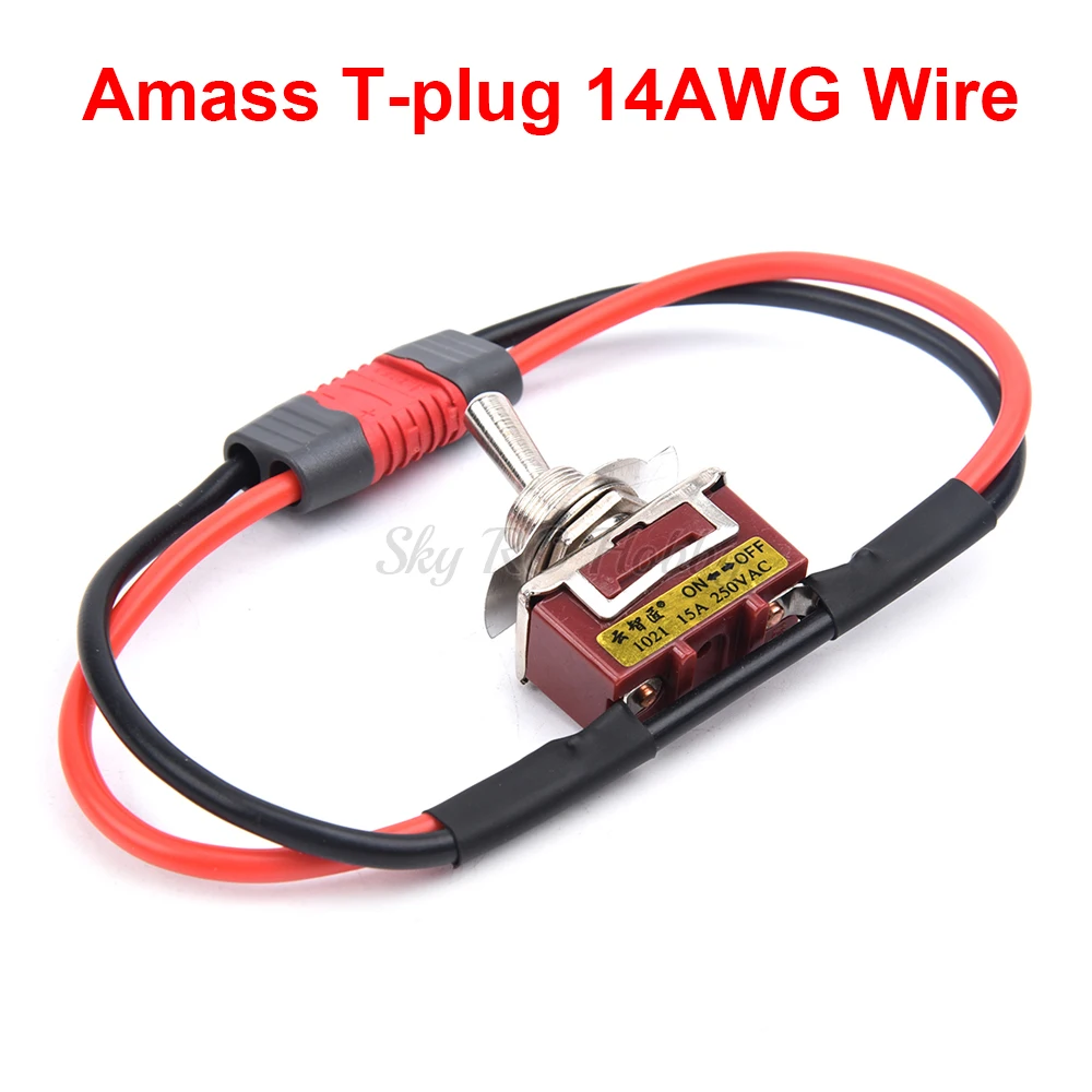 Large Current High Load Switch XT60 XT90 T-Plug Power ON-OFF Toggle 12/14AWG for eBike RC Airplane ESC Motor Connecting Adapter