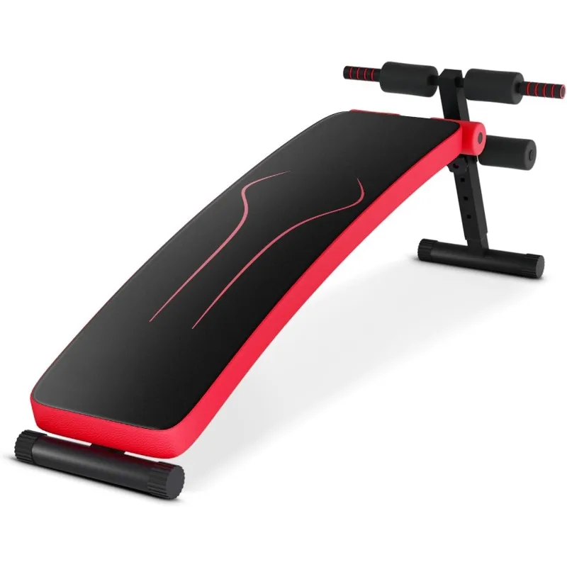 Banco para abdominales, banco para abdominales para equipos de entrenamiento Ab con 3 configuraciones de altura ajustables para gimnasio en casa, mango de crujido inverso