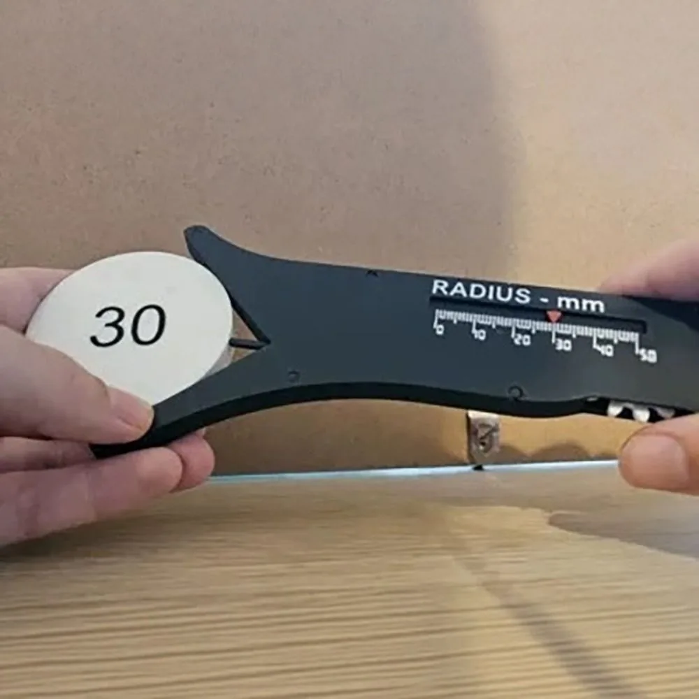 1:1 Proportional Slide Radius Measuring Tool 4mm-100mm Diameter 2mm Radius Measurement Instrument Portable 3D Printing