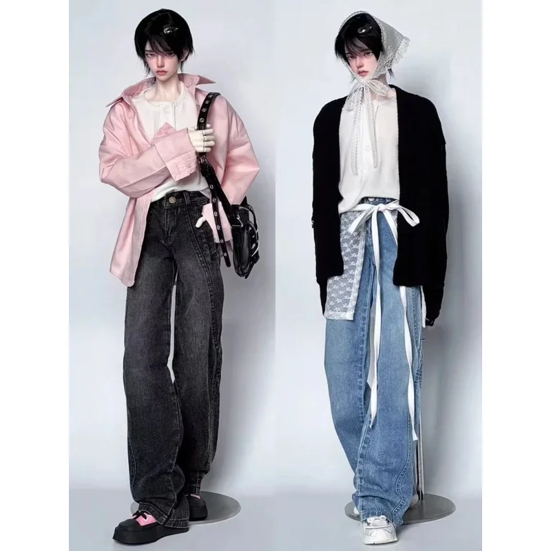 

Одежда для кукол BJD для кукол размером 70 см, 73 см, 75 см, синие и черные джинсы, аксессуары для кукол (кукла в комплект не входит)