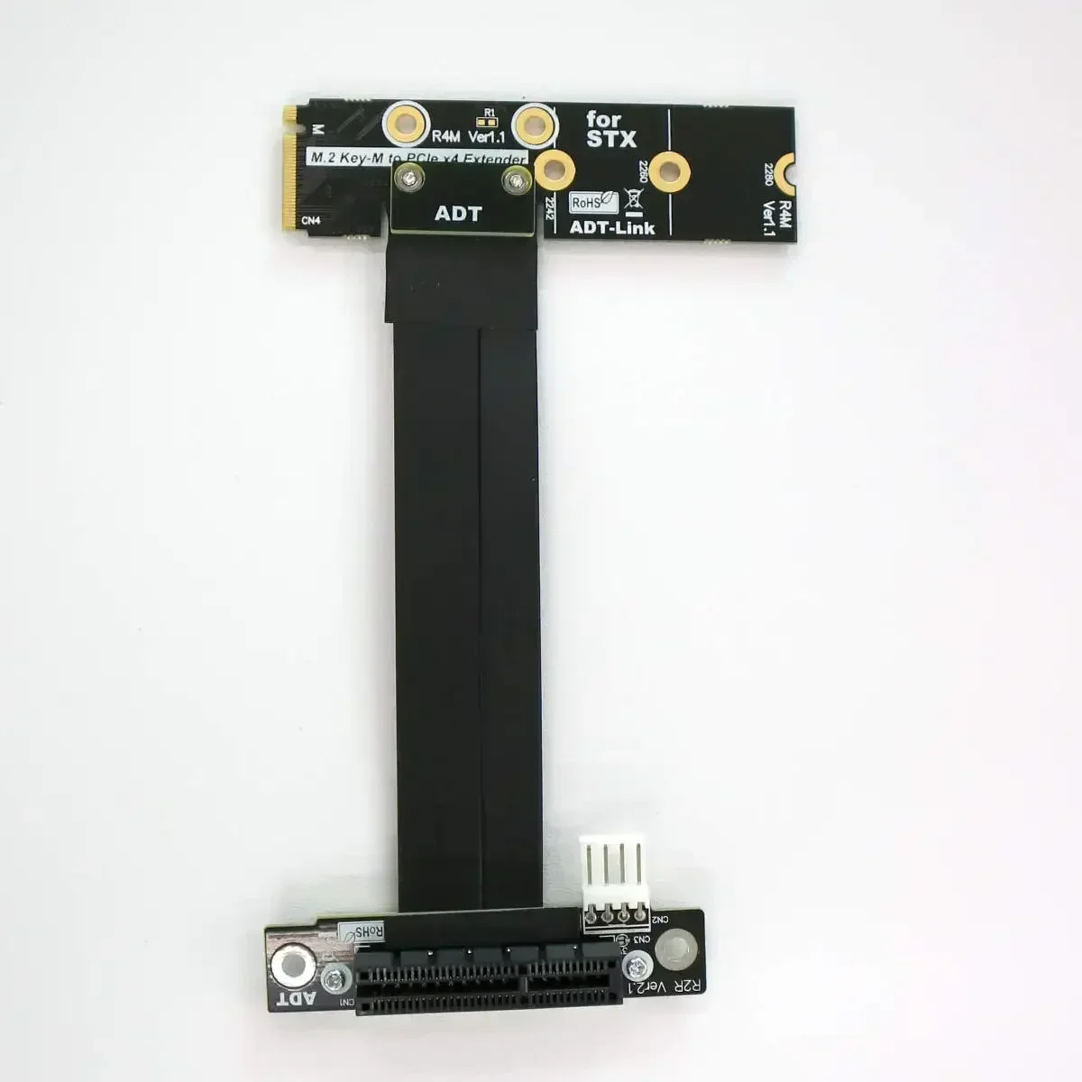 Imagem -03 - Jumper Adaptador Extensor para Placa Gráfica Gpu Cabo de Extensão Angular Direita e Esquerda Pcie 3.0 Nvme Ngff para Pci Express x4 4x