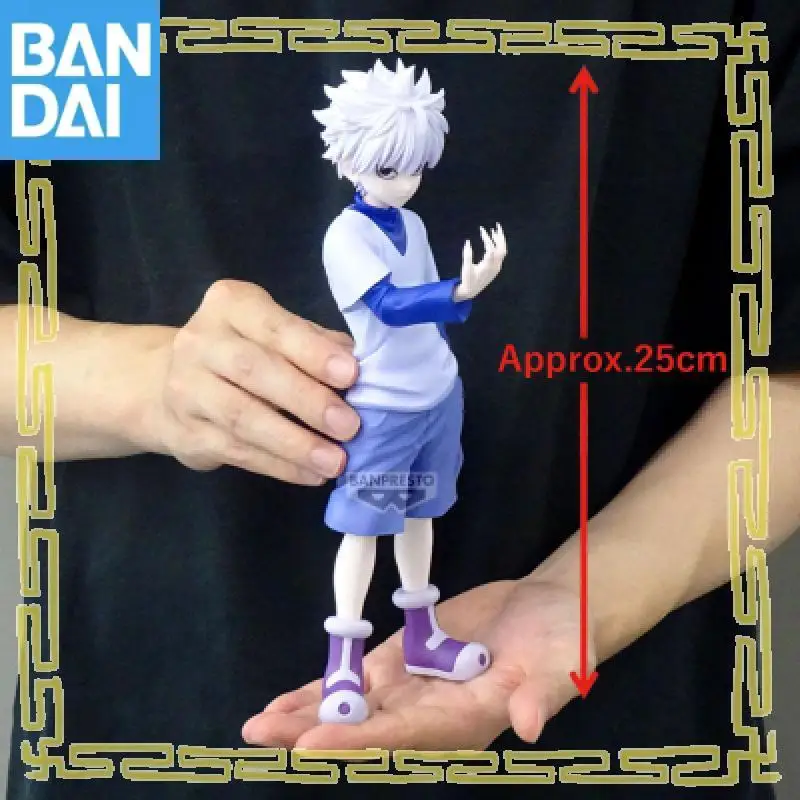 

Genuine Bandai Namco Banpresto Hunter Hunter Killua Zoldyck Grandista Anime Figure Model Collector Toy Gift Desktop Ornament