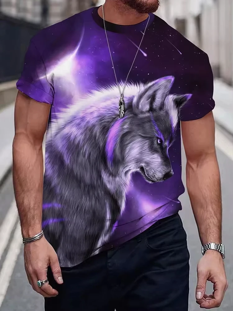 Men's Wolf print casual street - Men'S Fashion Essentials review and price