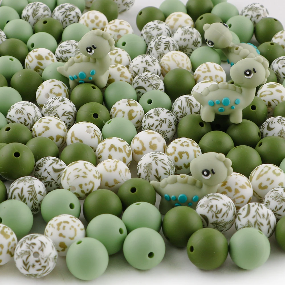 

New 3D Silicone Cartoon Animal Beads/Printed Beads Set For DIY Earrings Necklace Bracelet Pendant Pen Keychain Etc Accessories