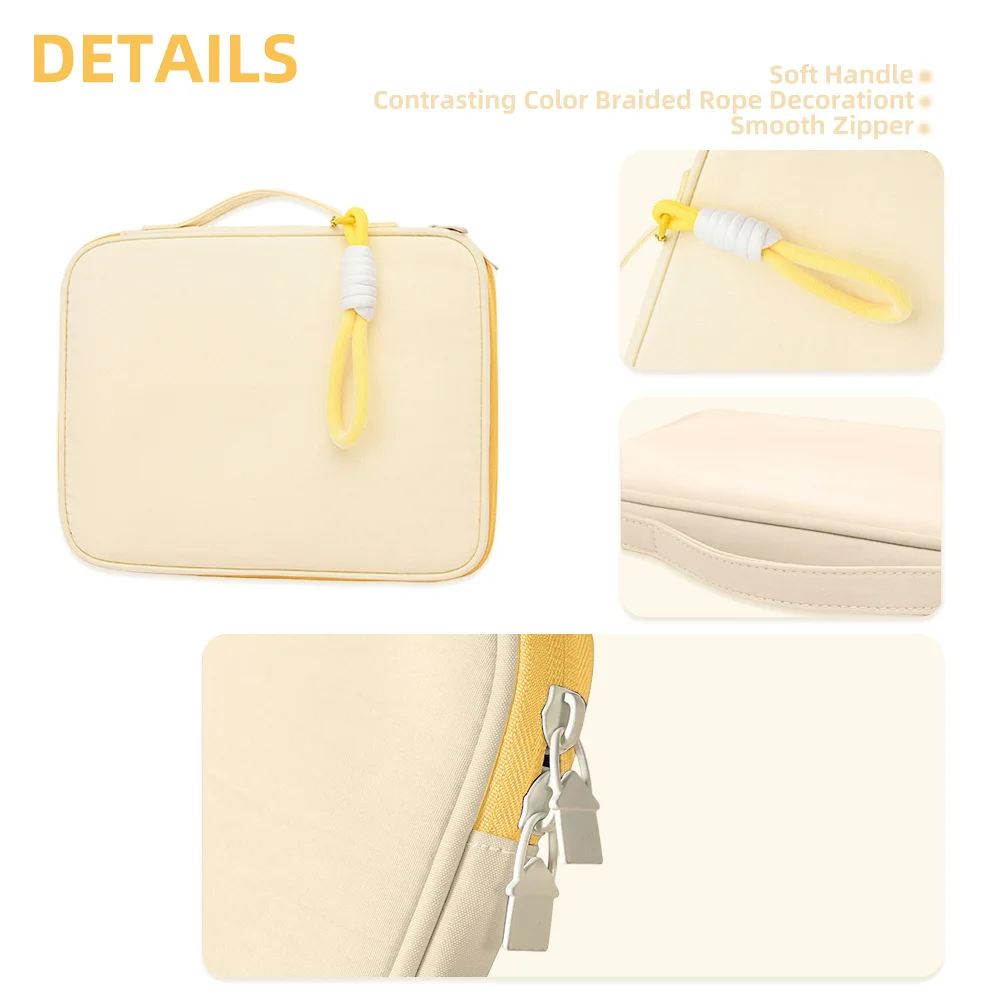 Laptop Case for iPad, Samsung, Xiaomi, Lenovo 11-16 Inch Stylish Shockproof Protective Bag with Multiple Pockets