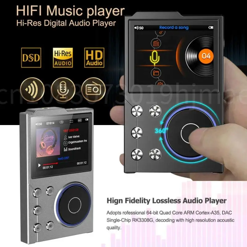 

Hi-Fi MP3-плеер без потерь DSD, цифровой аудиоплеер с высоким разрешением, Bluetooth-совместимый портативный аудиоплеер 5.3 высокого разрешения