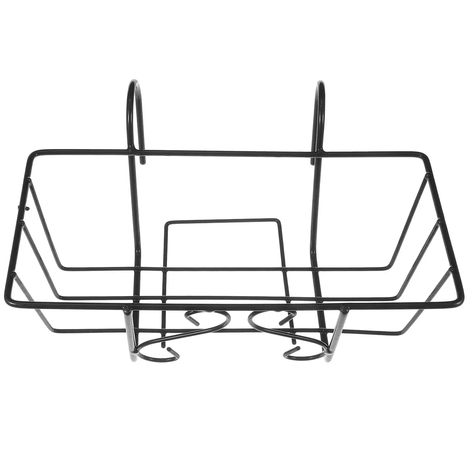 Coated Iron Planter Wall Holder Heavy Duty Flowerpot Display Rack for Balcony Fence Railing Indoor Outdoor Space