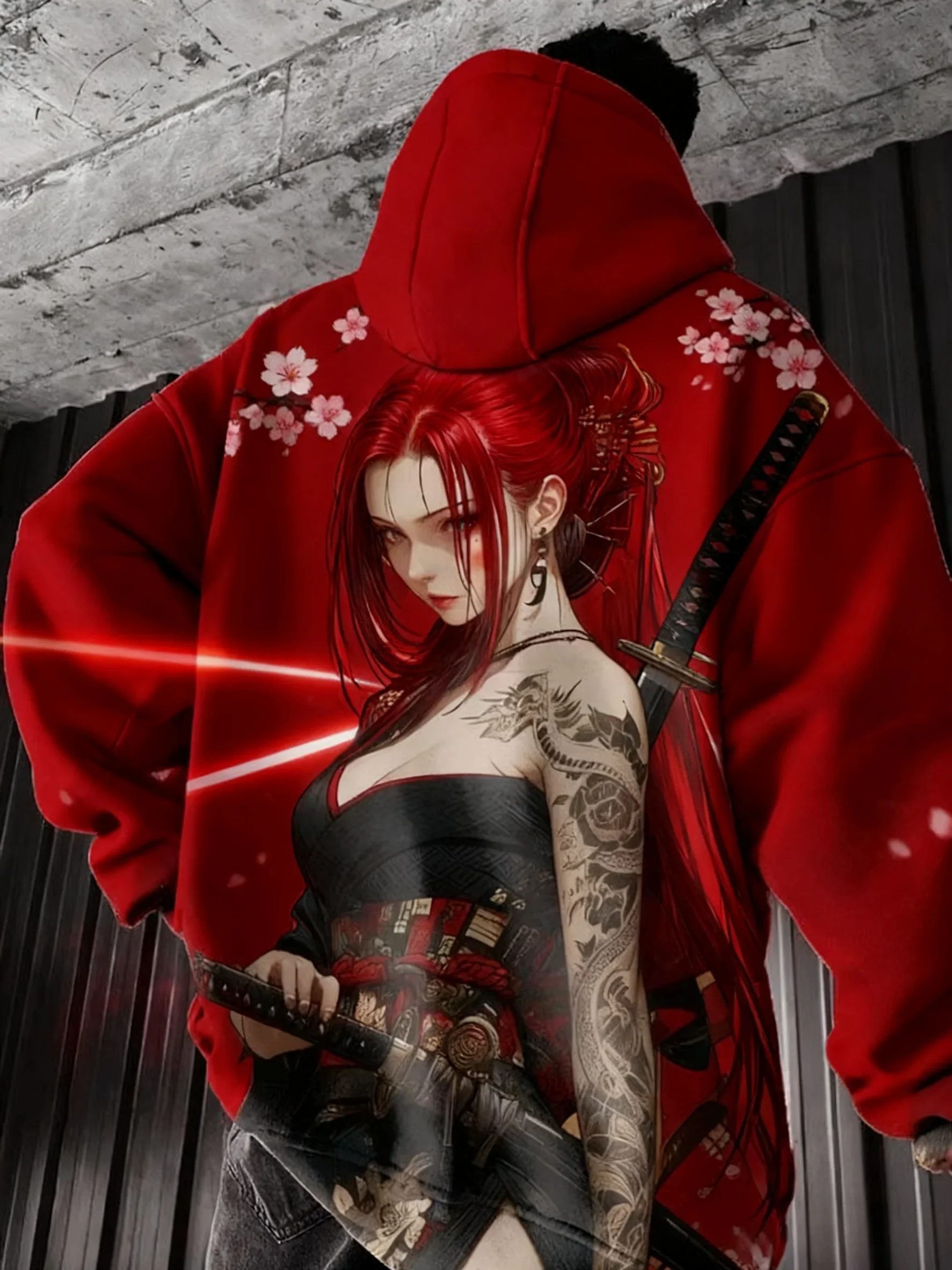 New Autumn/Winter 2026 Anime-Style Sweatshirt Cyber-Style Girl 3D Print Comfortable Trendy Perfect for Everyday Wear