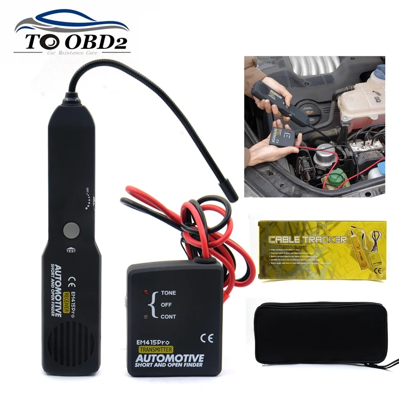 Short Open Finder EM415PRO Vehicle Repair Detector EM415 Electric Tester Auto 6~42V Transponder Flexible Probe Tracker Cable