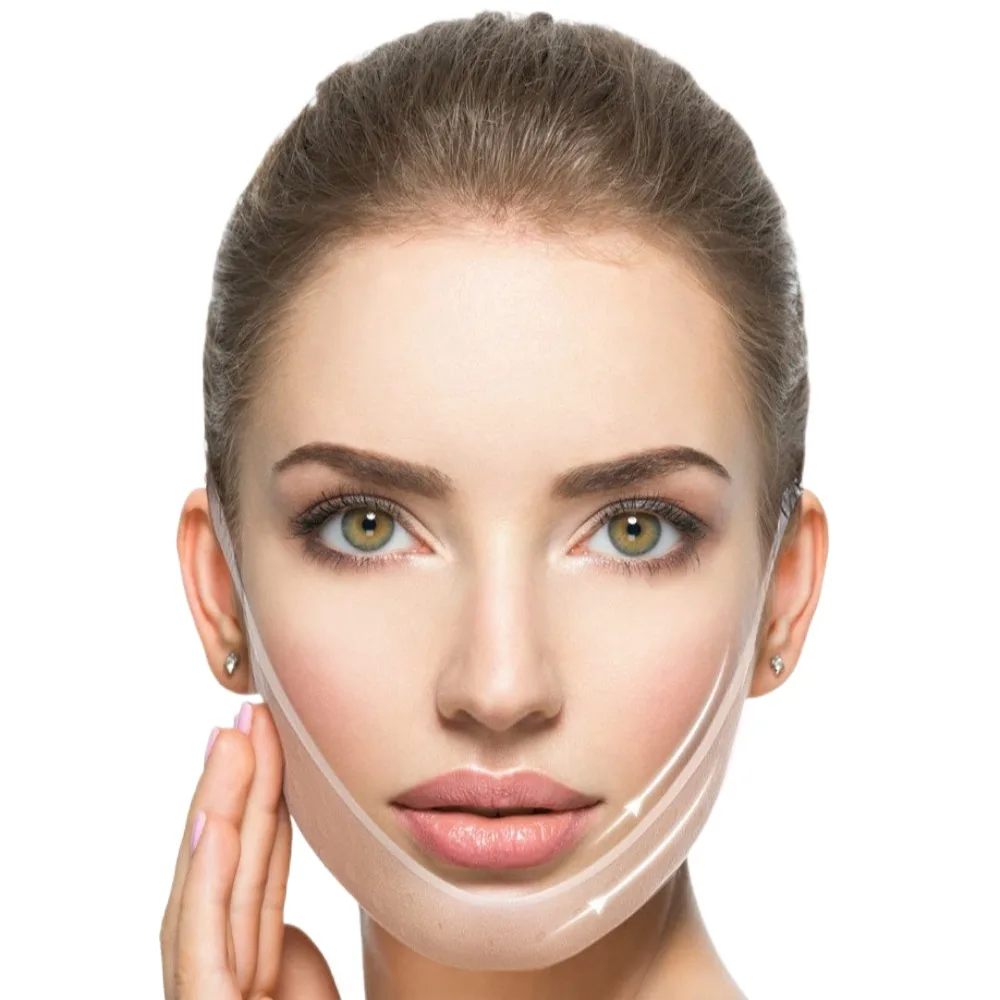 Reduce Double Chin Silicone Face Strap Belt Mask Lift Up Elasticity Lift Oval Mask Anti-Wrinkle Beauty Face Slimming Strap Sleep