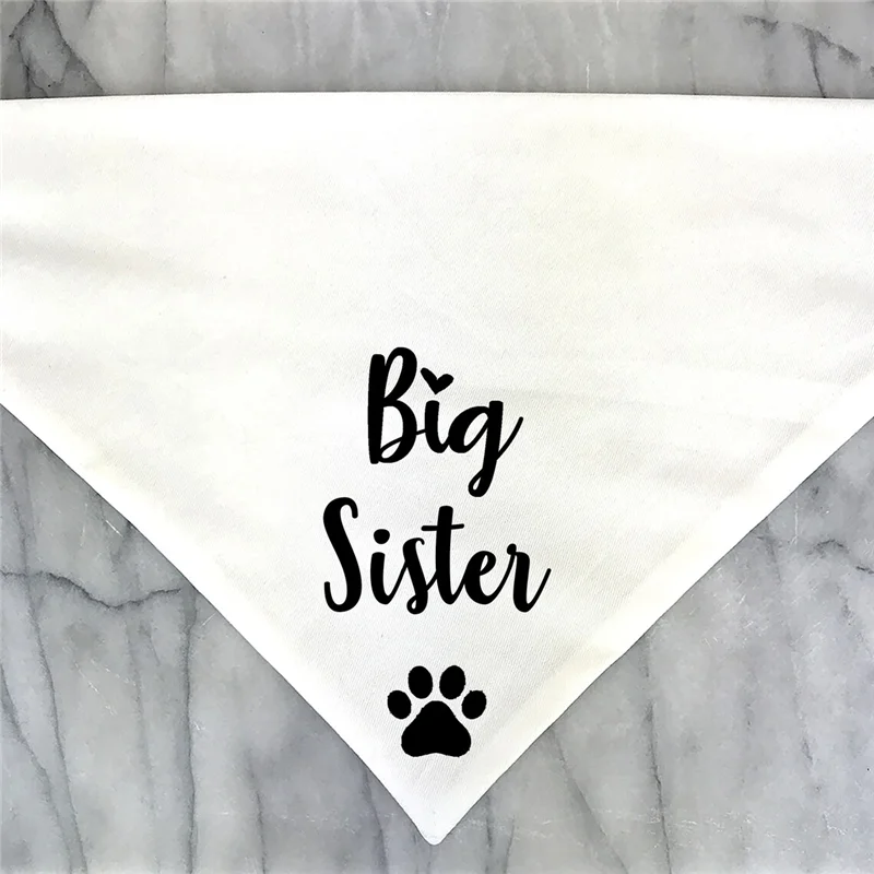 Big Brother Big Sister Dog Bandana Scarf For Baby Announcement Birth Announcement Maternity Photoshoot Natural Party Decoration