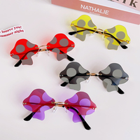 Women Girls Mushroom Euro American Style Rimless Sunglasses Adult Personalized Fashion Glasses Female Sunscreen UV400 Sunglasses