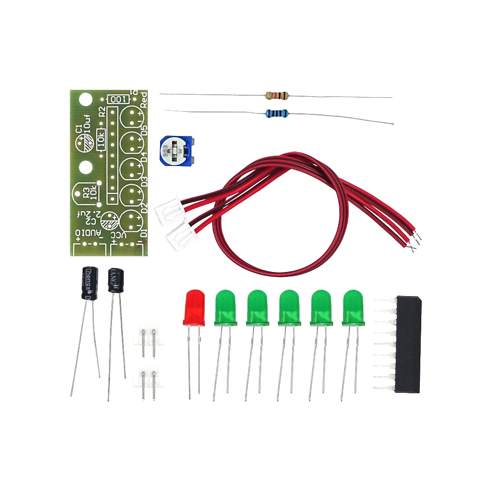 Electronic Kit Parts 5mm RED Green LED Level Indicating 3.5-12V KA2284 DIY KIT Audio Level Indicator Suite Trousse DIY