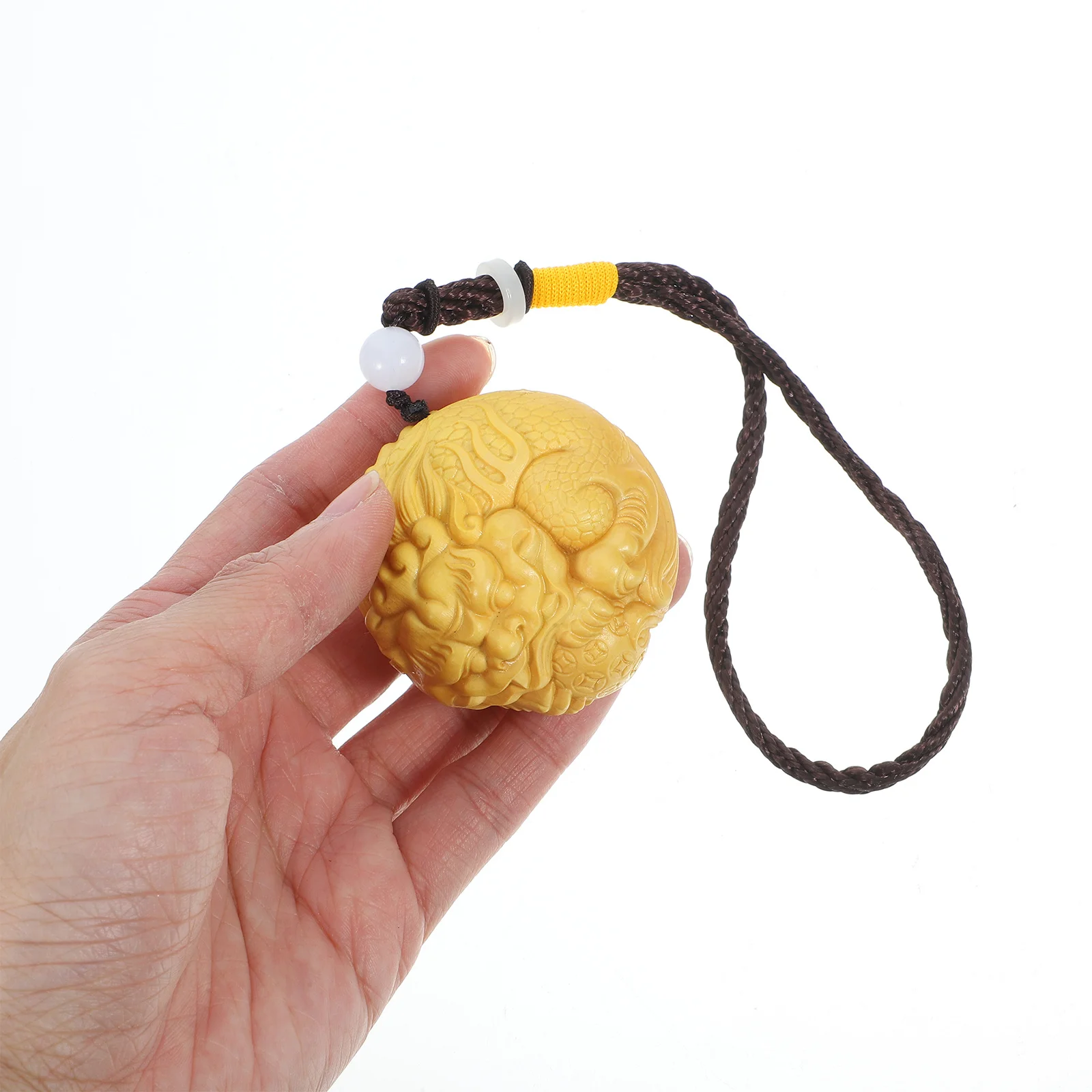 

Деревянный кулон с резьбой Pi Yao, изысканный автомобильный подвесной орнамент, декор для зеркала заднего вида, китайский деревянный кулон, орнамент