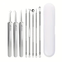 Kit d'extraction de points noirs en acier inoxydable, ensemble professionnel de 3, 5 ou 8 pièces pour l'élimination des boutons et des imperfections 2
