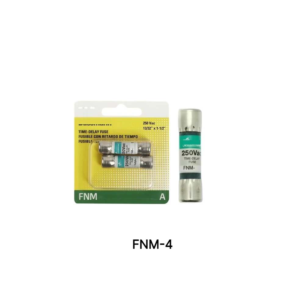 FNM-4 Time Delay Cartridge Fuse 4A 250VAC Circuit Protection 【10-Pack】 OEM
