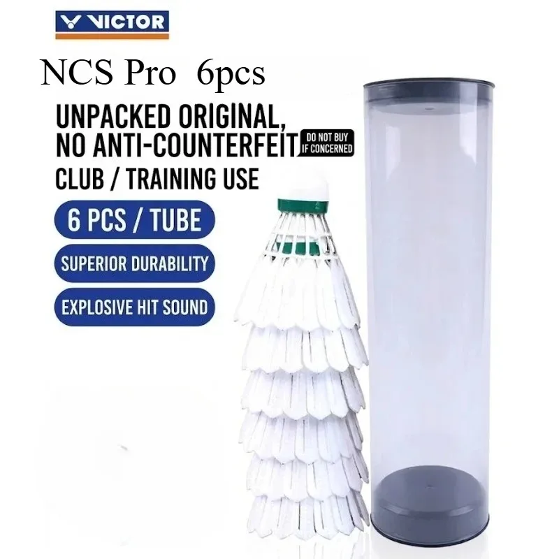 

6 /tube NCS Pro Carbon Sound Artificial badminton shuttlecocks Stable Flight Durable Suitable for Competition and Training